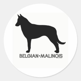 Belgiska Malinois Sticker Runt Klistermärke