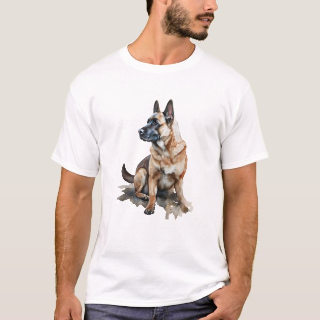 Belgiska Malinois T Shirt (Framsida)