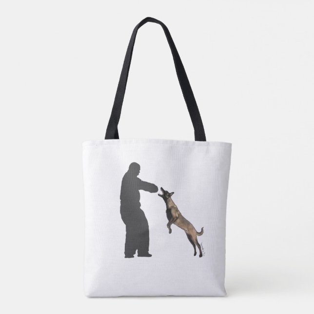 Belgiska Malinois Tote Bag Tygkasse (Baksida)