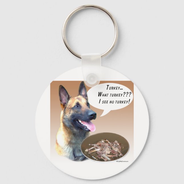 Belgiska Malinois Turkiet Nyckelring (Framsida)