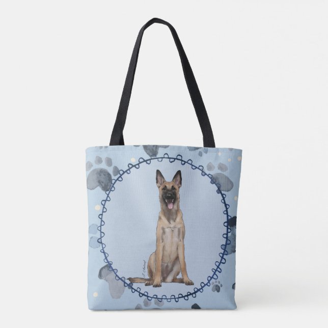 Belgiska Malinois Tygkasse (Baksida)