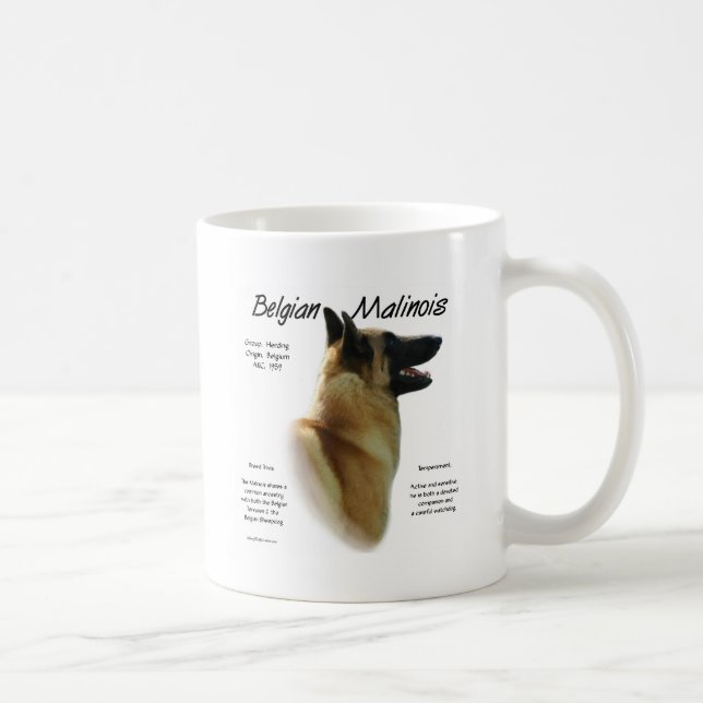 Belgiska Malinoishistorien; allt om Malinois Kaffemugg (Höger)