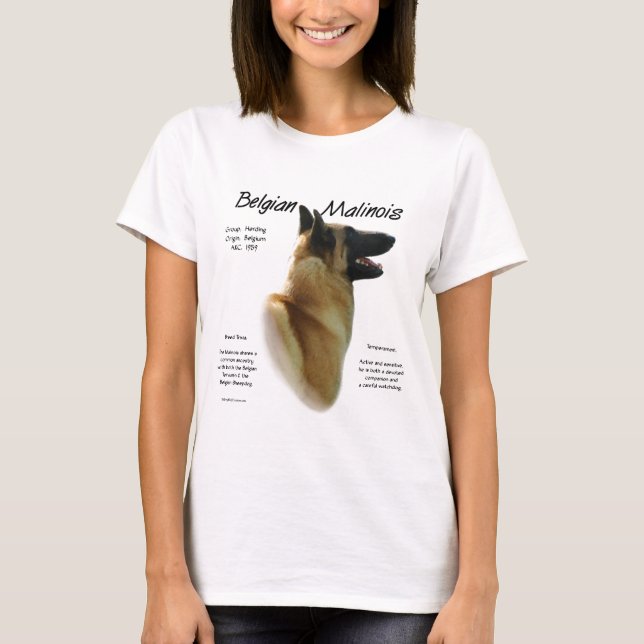 Belgiska Malinoishistorien; allt om Malinois Tee (Framsida)