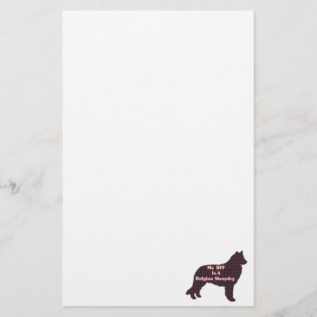 Belgiska Sheepdog BFF Brevpapper (Framsida)
