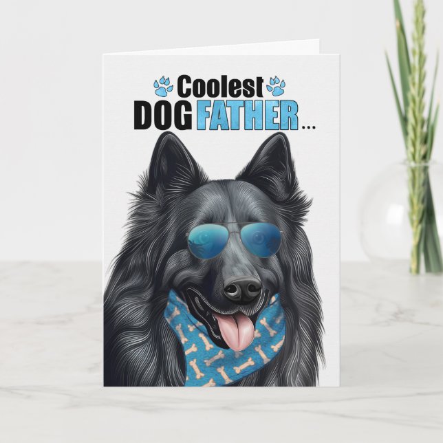 Belgiska Sheepdog Coolest Pappa någonsin Fars dag Helgkort (Framsida)