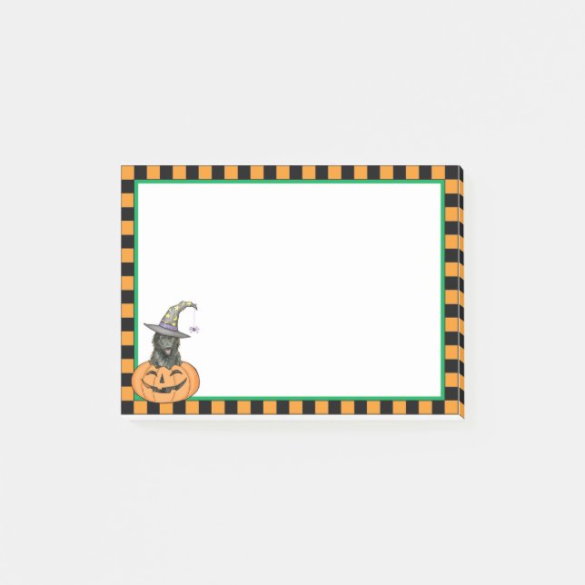 Belgiska Sheepdog Halloween Post-it Block (Framsida)