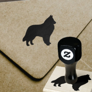 Belgiska Sheepdog Hund aveln Silhouette Stämpel