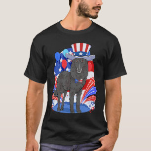 Belgiska Sheepdog Merica 4:e juli farbror Sam Amer T Shirt