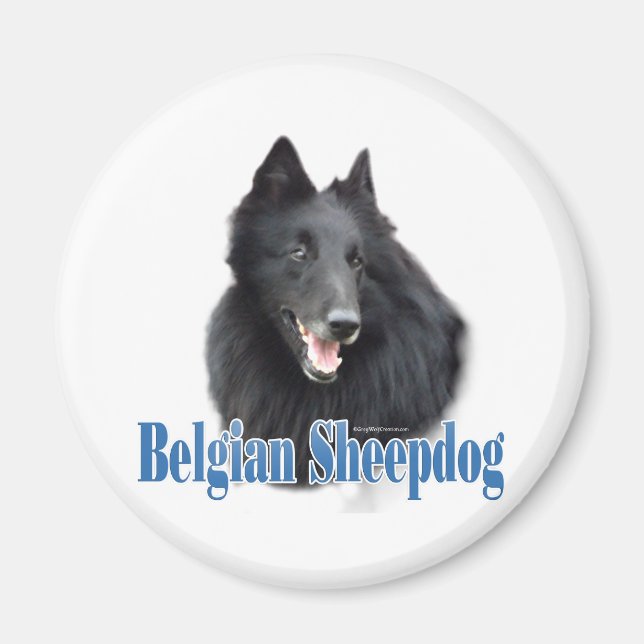Belgiska Sheepdog Namn - Magnet (Framsidan)