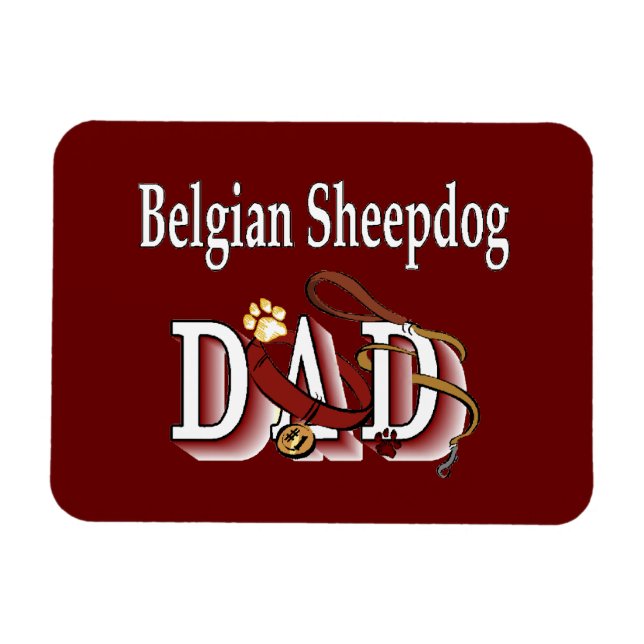 Belgiska Sheepdog Pappa Magnet (Horisontell)