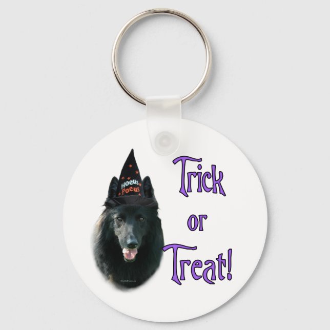 Belgiska Sheepdog Trick Nyckelring (Framsida)