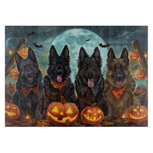 Belgiska Shepherd Halloween Spooky (Framsidan)