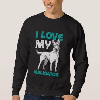 Belgiska shepherd Hund I KÄRLEK MY MALIGATOR Funny Lång Ärmad Tröja