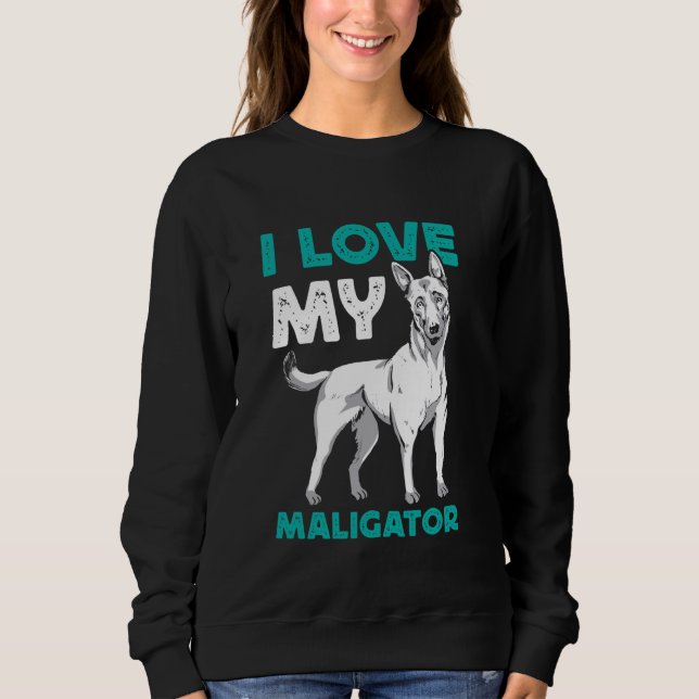 Belgiska shepherd Hund I KÄRLEK MY MALIGATOR Funny T Shirt (Framsida)