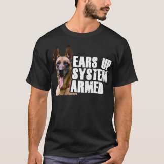 Belgiska Shepherd Hund I Öron Up System Armed I Ma T Shirt