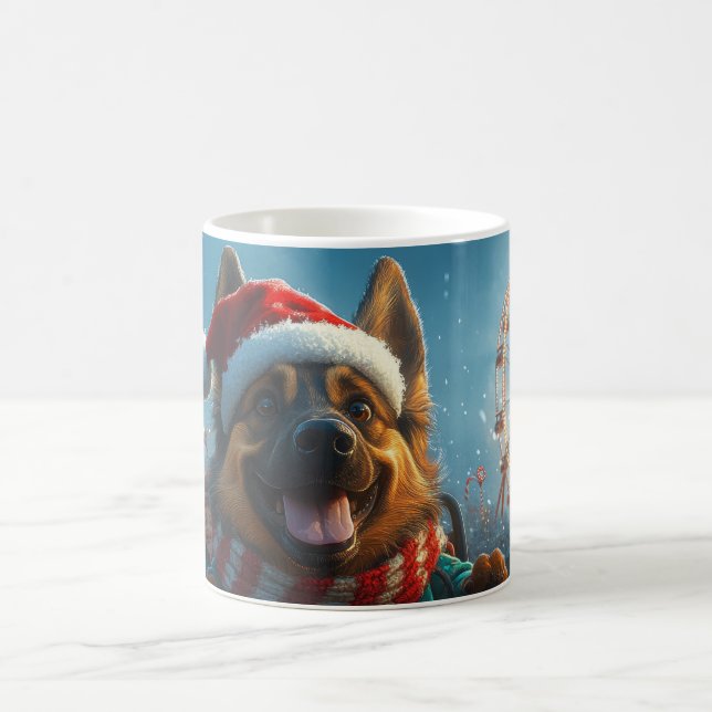 Belgiska shepherd Hund Roller Underlägg jul Kaffemugg (Center)