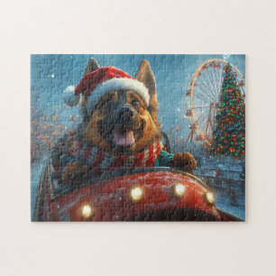 Belgiska shepherd Hund Roller Underlägg jul Pussel