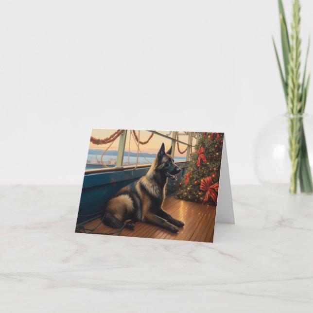 Belgiska shepherd-julen Cruise: Pawsome Helgdag Kort (Framsida)