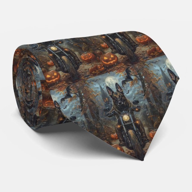 Belgiska shepherd Riding Motorcycle Halloween Scar Slips (Rullad)