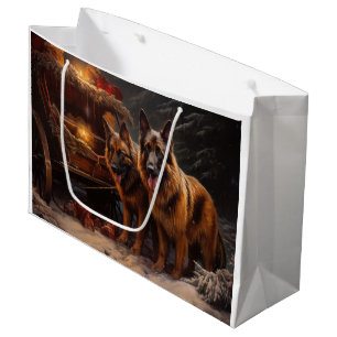 Belgiska shepherd Snowy Sleigh-juldekan