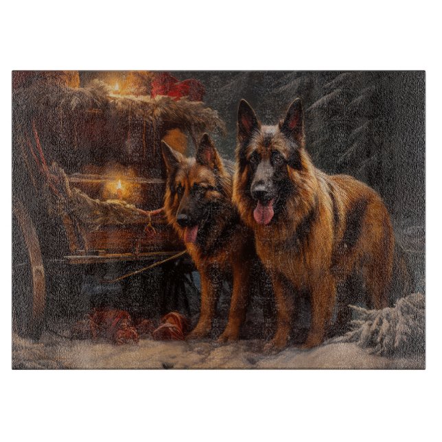 Belgiska shepherd Snowy Sleigh-juldekan (Framsidan)