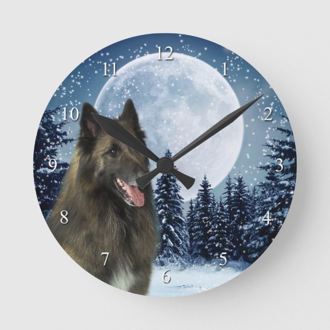 Belgiska Tervuren Clock Rund Klocka (Framsida)
