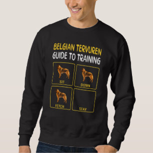 Belgiska Tervuren Guide to Training Hund Obedience Lång Ärmad Tröja