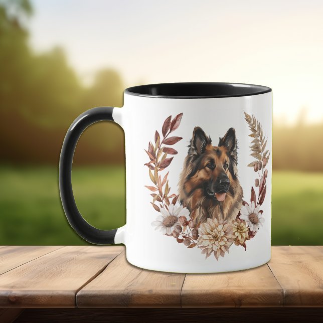 Belgiska Tervuren Hund Autumn WAN Mugg (Skapare uppladdad)