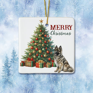 Belgiska Tervuren Hund Julgran Julgransprydnad Keramik