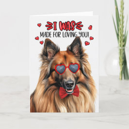 Belgiska Tervuren Hund Made for Loving You Valenti Helgkort
