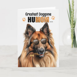 Belgiska Tervuren Hund Underbarare HuMOM Mors dag Helgkort