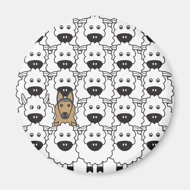 Belgiska Tervuren i får Magnet (Framsidan)