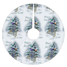 Belgiska tervuren jul julgransmatta borstad polyester