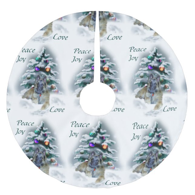 Belgiska tervuren jul julgransmatta borstad polyester (Framsidan)