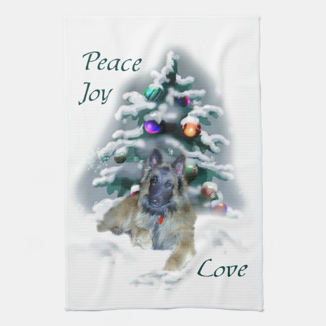 Belgiska tervuren jul kökshandduk (Vertikal)