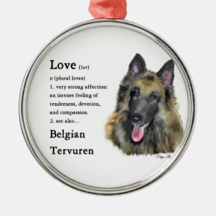 Belgiska Tervuren Kärlek is Julgransprydnad Metall