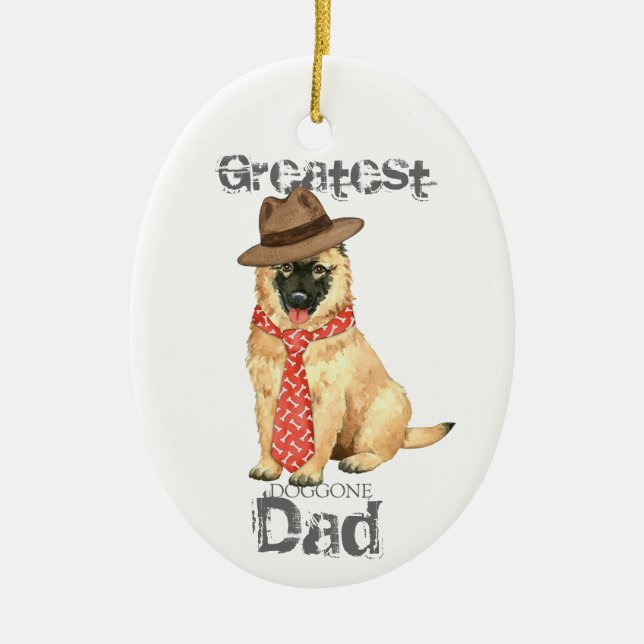Belgiska tervuren Pappa Ceramic Ornament (Framsidan)