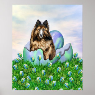 Belgiska Tervuren Påsk Poster