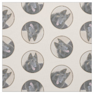 Belgiska Tervuren Shepherd Fawn Painting Hund Art Tyg