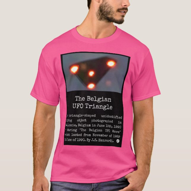 Belgiska Ufo-triangeln 1990 T Shirt (Framsida)