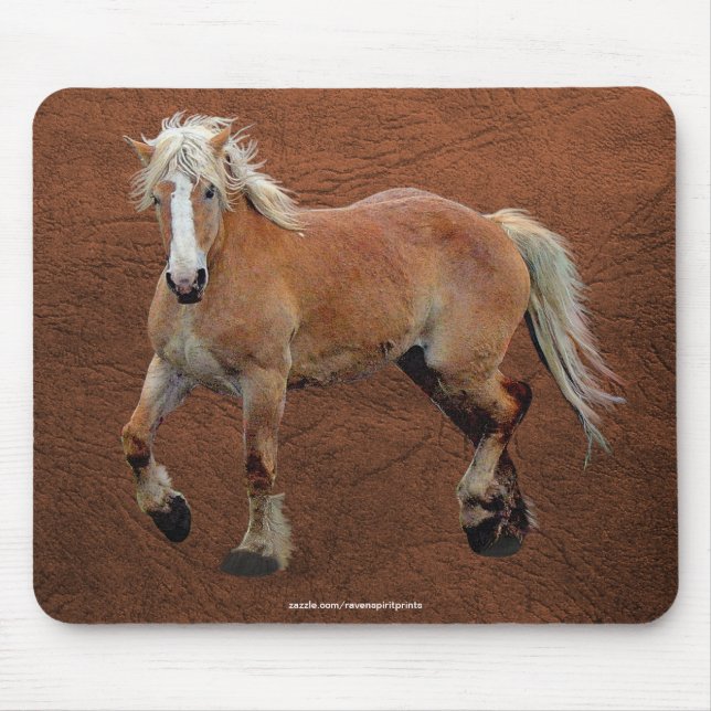 Belgiska utkast till häst Equine-älskare Mousepad Musmatta (Framsidan)