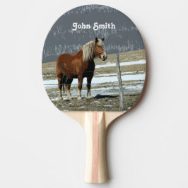 Belgiska utkast till häst i Paddock Ping Pong Padd Pingisracket