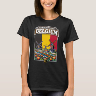 Belgiska vindkraftverk och tulpaner t shirt
