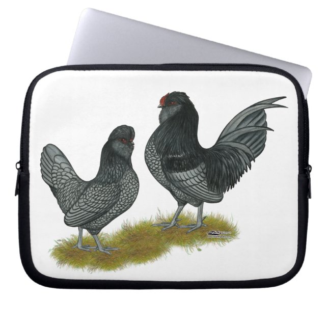 Belgiska Watermaal Bantams Laptop Sleeve (Framsidan)