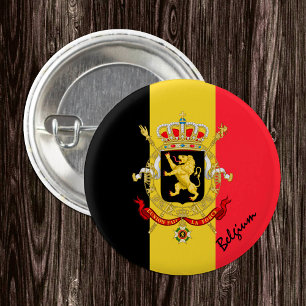 Belgiskknapp, patriotisk belgisk Flagga mode Knapp