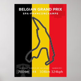 Belgiskt Grand Prix Poster