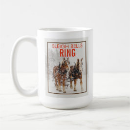 Belgiskt hästteam Sleigh Klockor Ring Kaffemugg