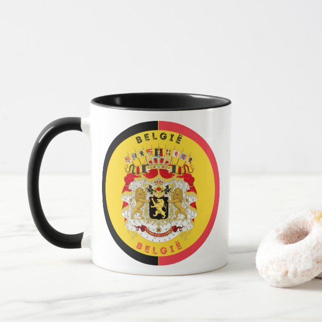 Belgiskt kulturarvssymbol mugg (Med munk)