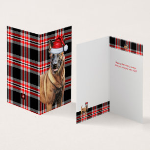 Belgiskt malinois Hund Red Play-Helgdag Kort