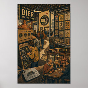 Belgiskt ölmuseum Smakande Dröm Poster